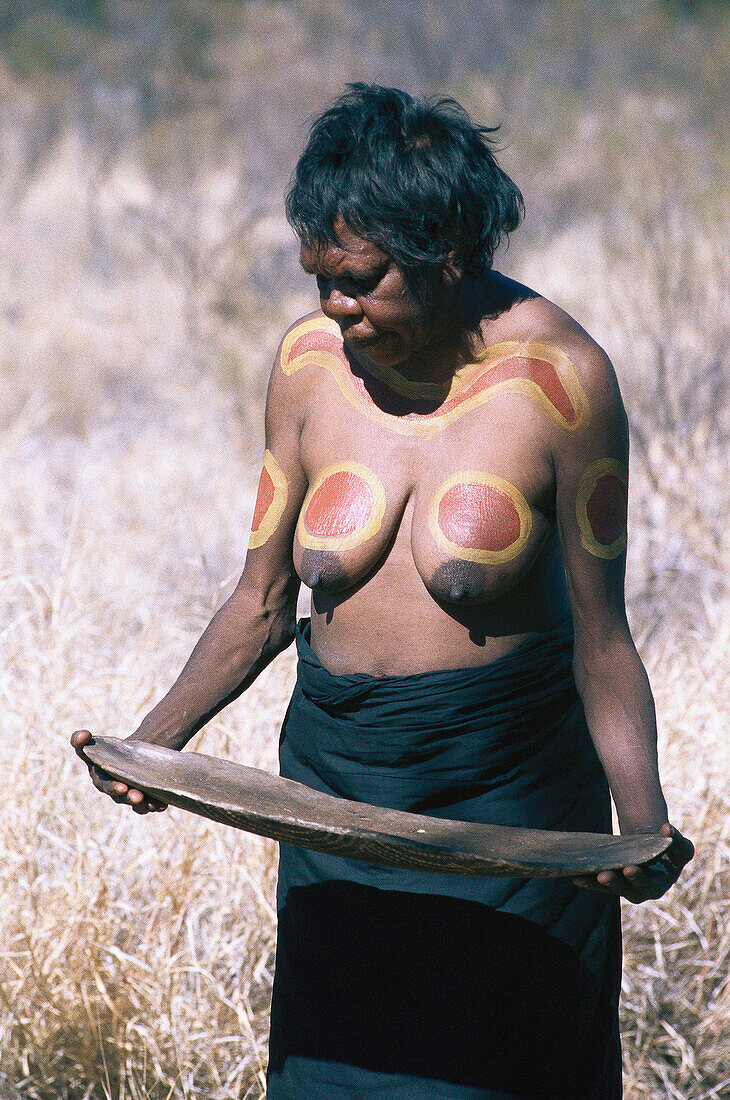 Aboriginal woman, Walpiri tribe, Northern Territory Australia