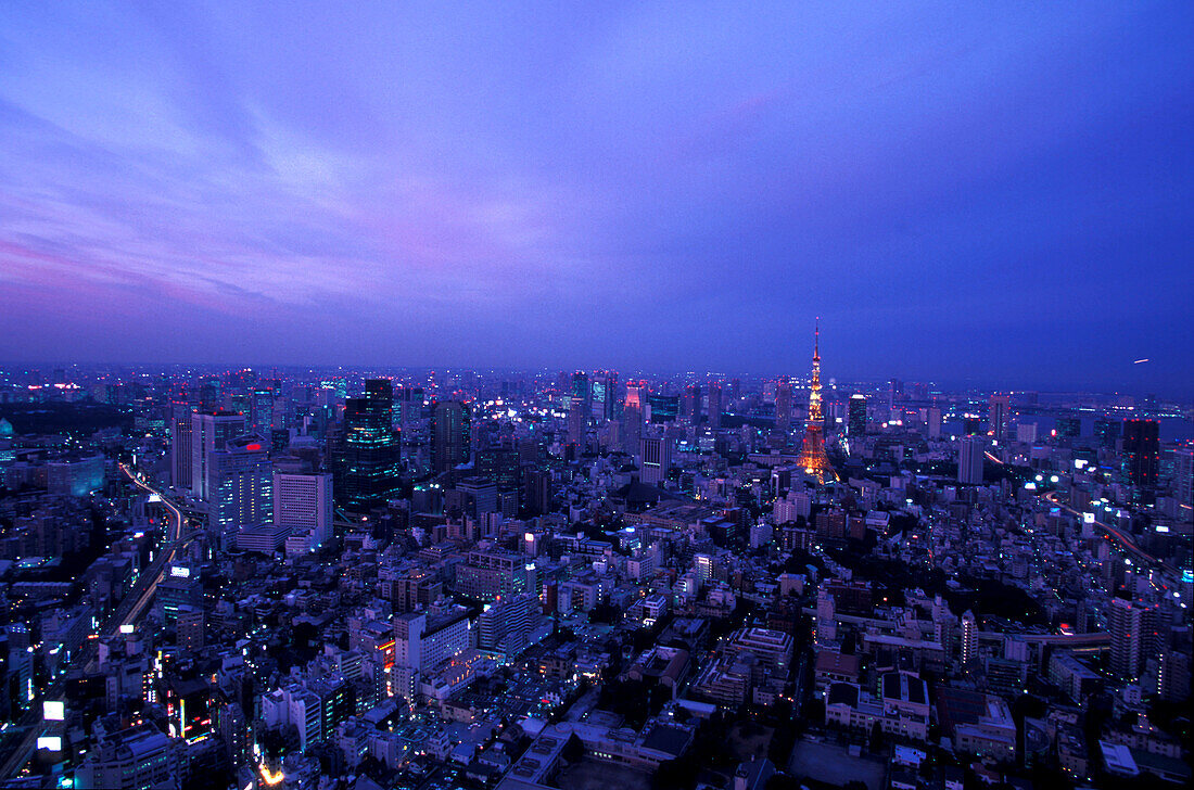 Blick vom Mori-Building, Tokyo, Ropongi Japan