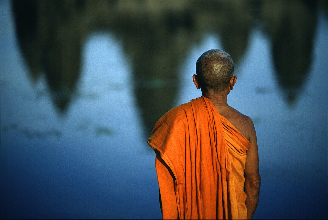 Mönch, Angkor Wat, Siam Raep, Kambodscha, Asien