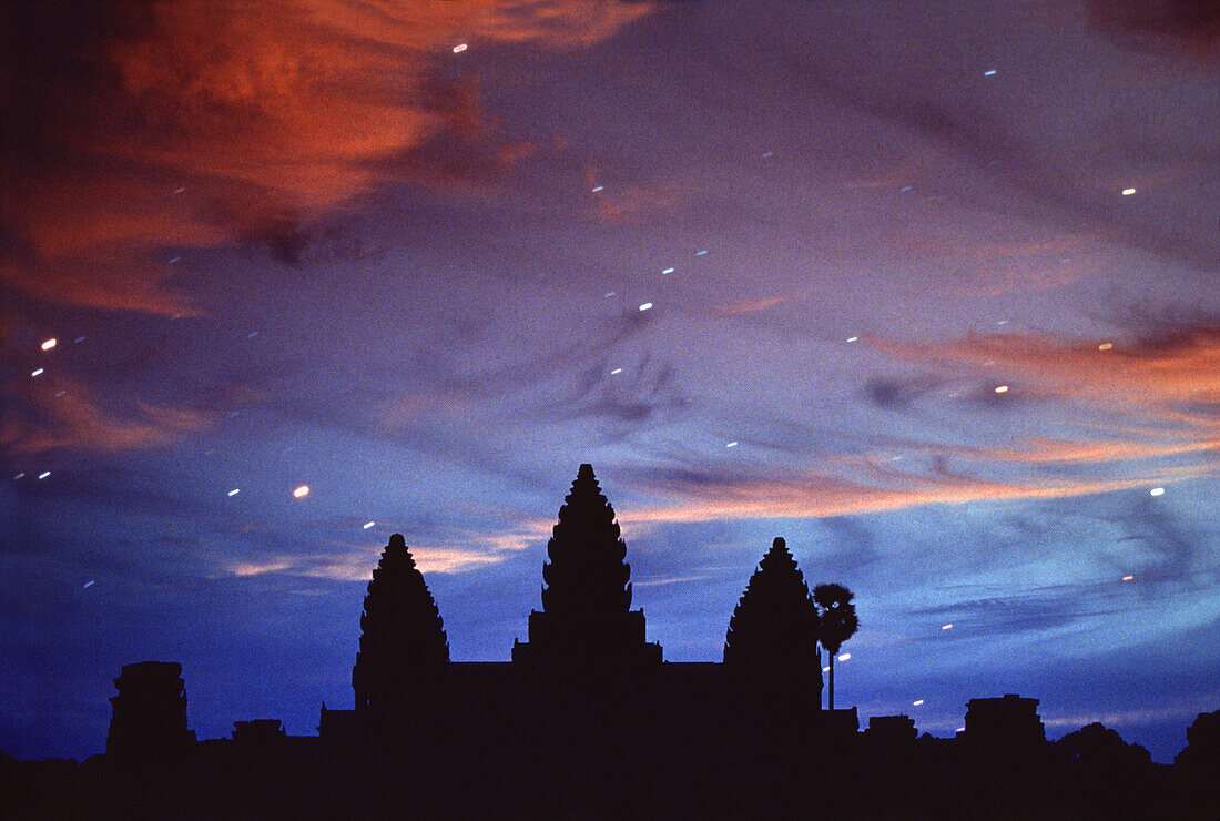 Stars over Angkor Wat, Angkor Wat, Siem Raep Cambodia, Asia