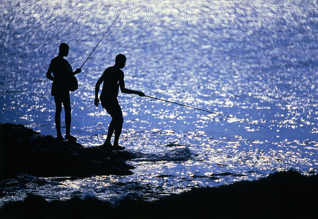 Anglers in Barra, Salvador da Bahia, Brazil South America