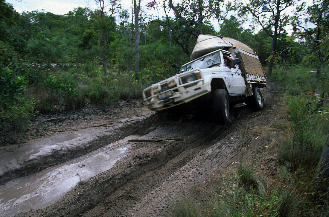 4WD adventure tour on Old Telegraph Track, Tip of Cape, Cape York Peninsula, Outback, Queensland, Australia