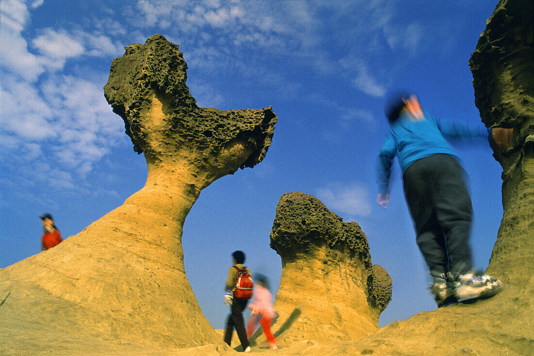 Geological formations Yehliu, Yehliu, Taipei County Taiwan, Asia