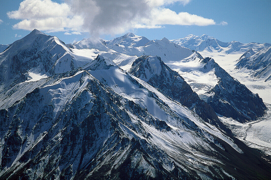 Saint Elias Gebirge, Luftaufnahme, Kluane Naturpark, Yukon, Kanada, Nordamerika, Amerika