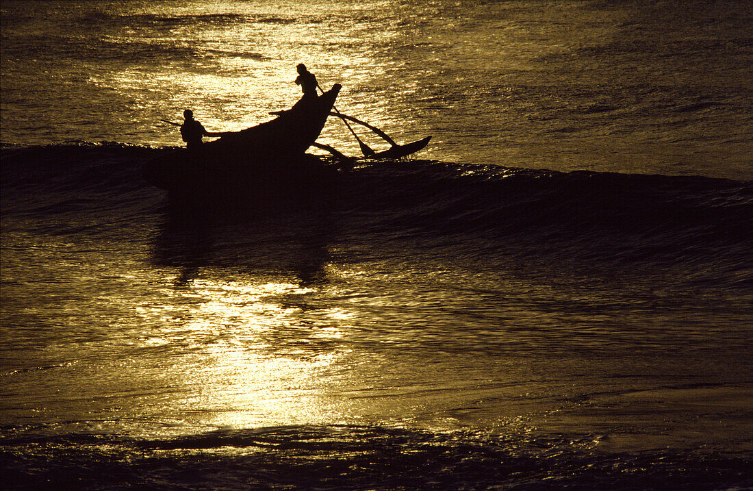 Fishermen heading out to sea, Tangalle, Sri Lanka Asia