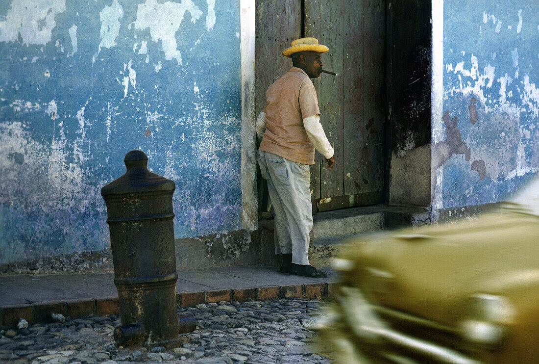 Old canon in cobblestone, Trinidad, Cuba Carribean