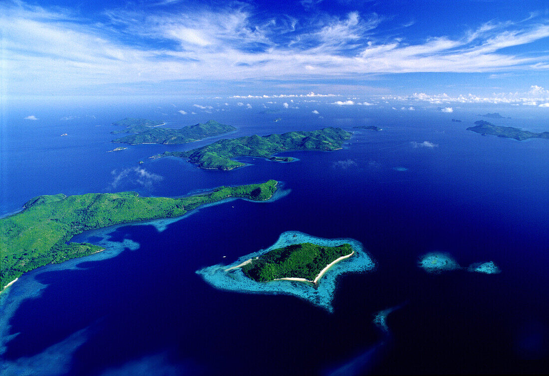 Aerial view of the Palawan archipelago, Palawan Island, Philippines, Asia