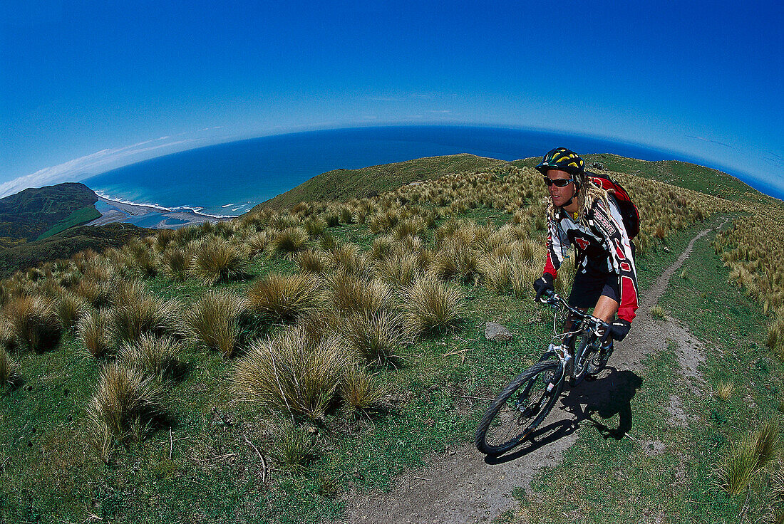 Biketrail near Cheviot, Southern Island New Zealand