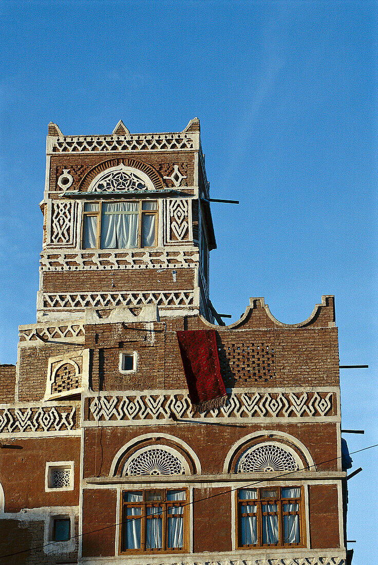 Detail of a facade, Sana, Yemen