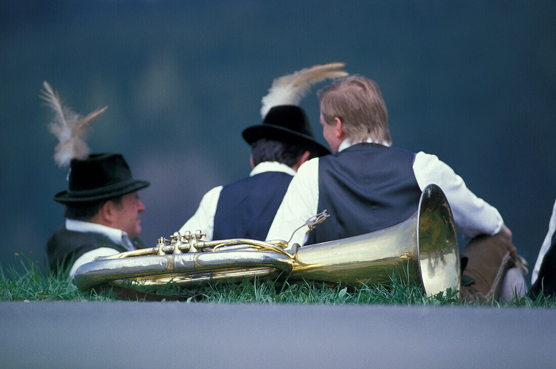 Bavarian musicians, Erlstaett, Traunstein, Bavaria