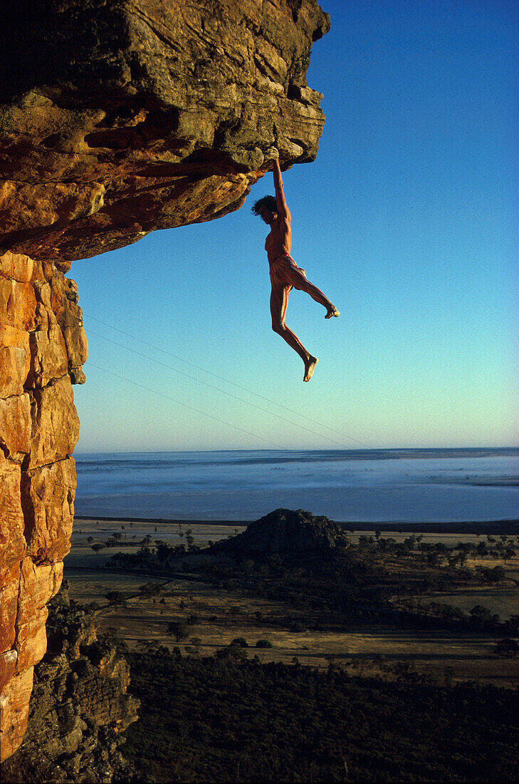 Freeclimbing Stefan Glowacz, , Mt. Arapiles, Australien release on application