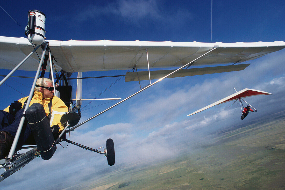 Ultraleichtflugzeug und Drachenflieger, Fly Ranch, Buenos Aires, Argentinien, Südamerika, Amerika