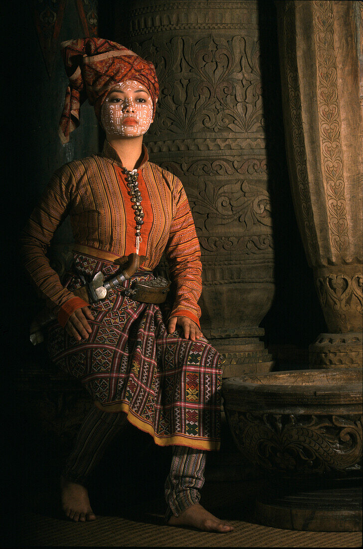 Yakan Braut mit traditionelle Schminke, Basilan, Philippinen, Asien