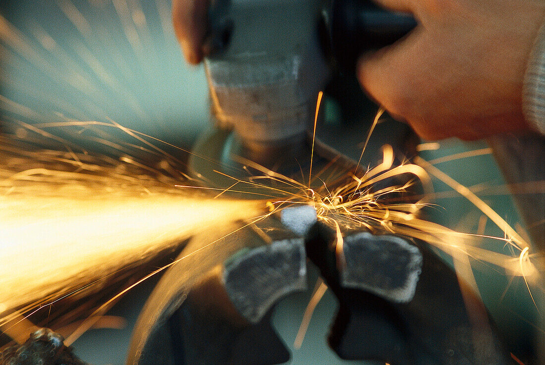 Blacksmith at work, close-up