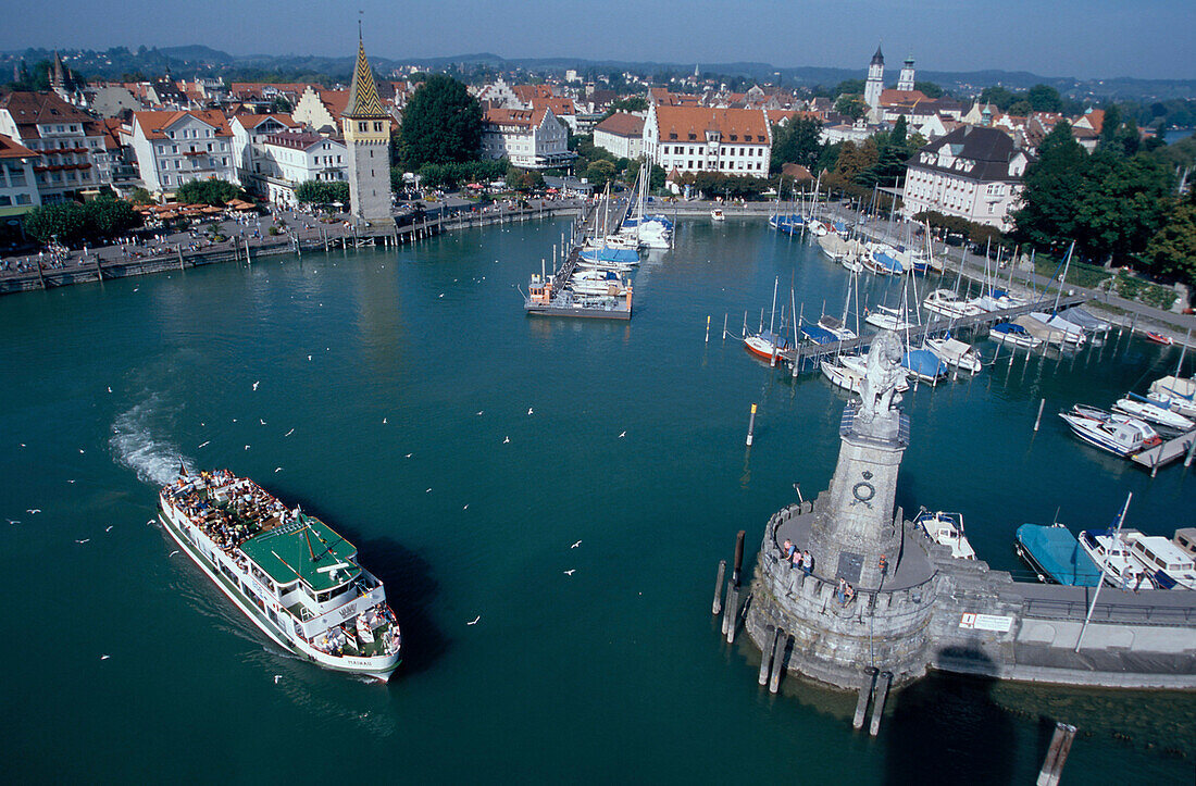 Hafen von Lindau, am Bodensee Bayern, Deutschland
