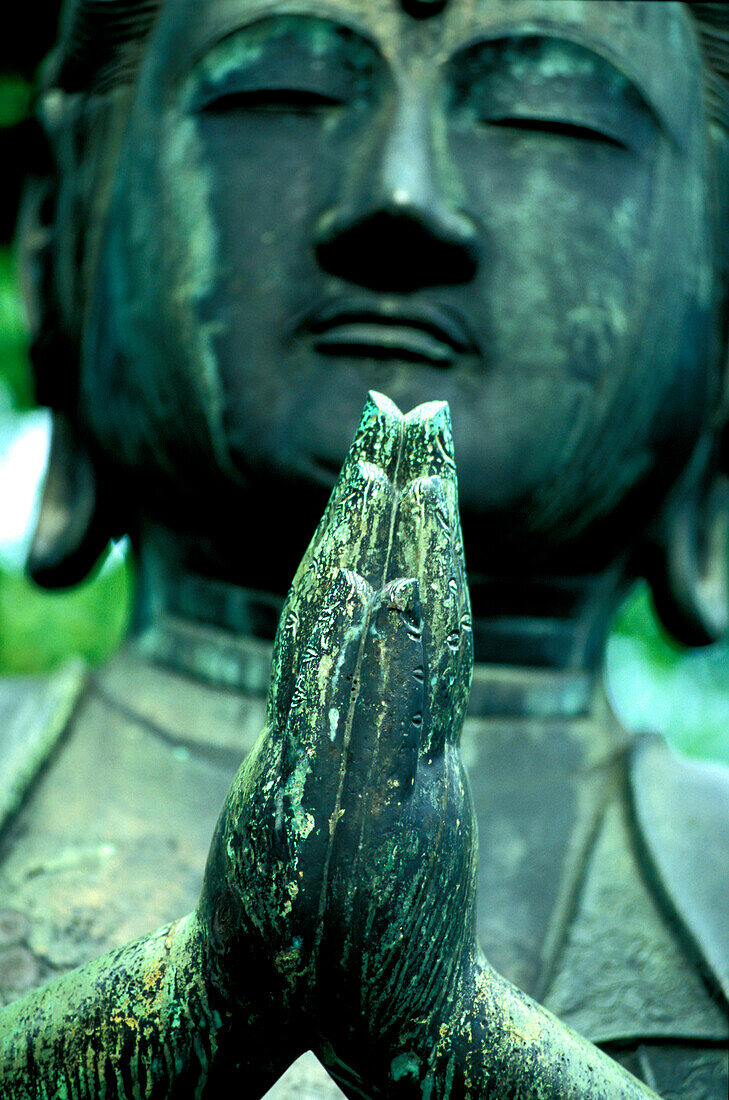 Buddha Statue im Tempelbezirk, Asakusa, Tokyo Japan