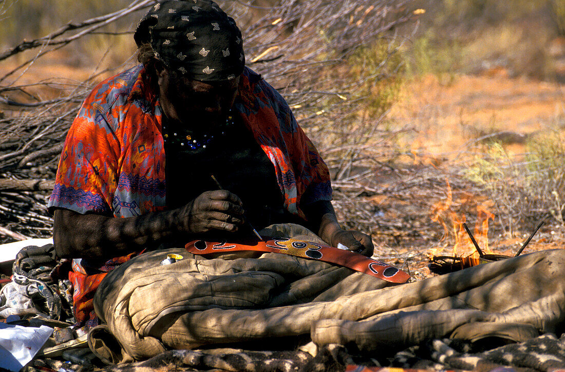 Aboriginal bemalt Boomerang, Northern Territory Austalia