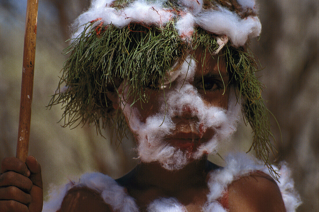 Aboriginal Child, Decorated for a Korroborree North. Terr., Australia