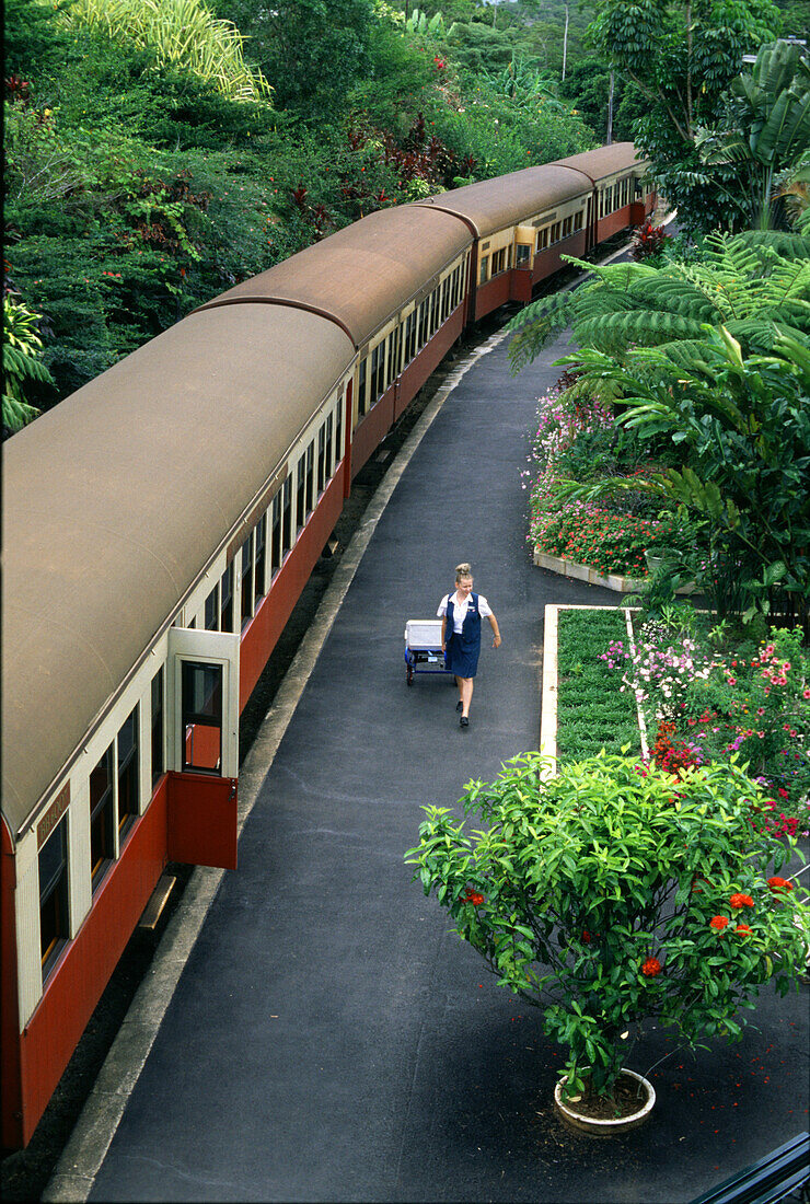 Nostalgic train from Cairns to Kuranda, Queensland, Australia