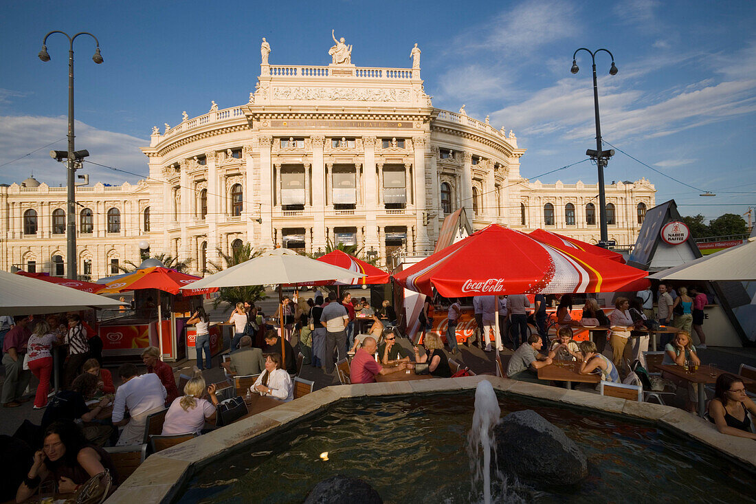 Sidewalk cafe in front of Burgtheater, Vienna, Austria