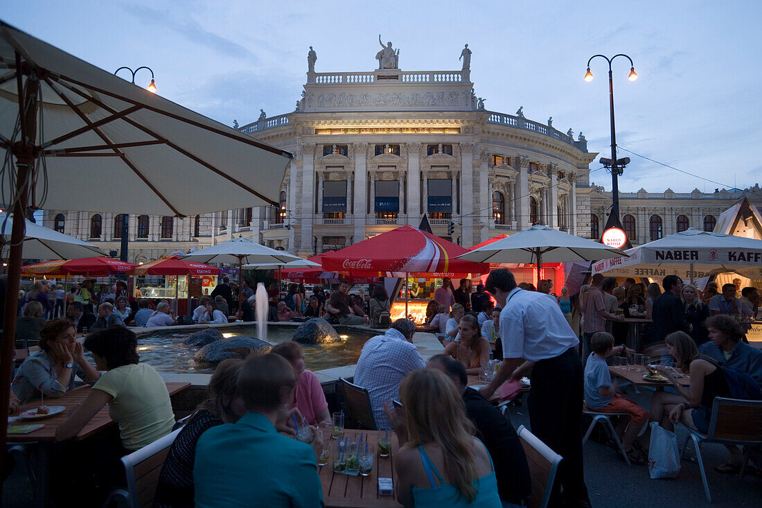 Sidewalk cafe in front of Burgtheater, Vienna, Austria