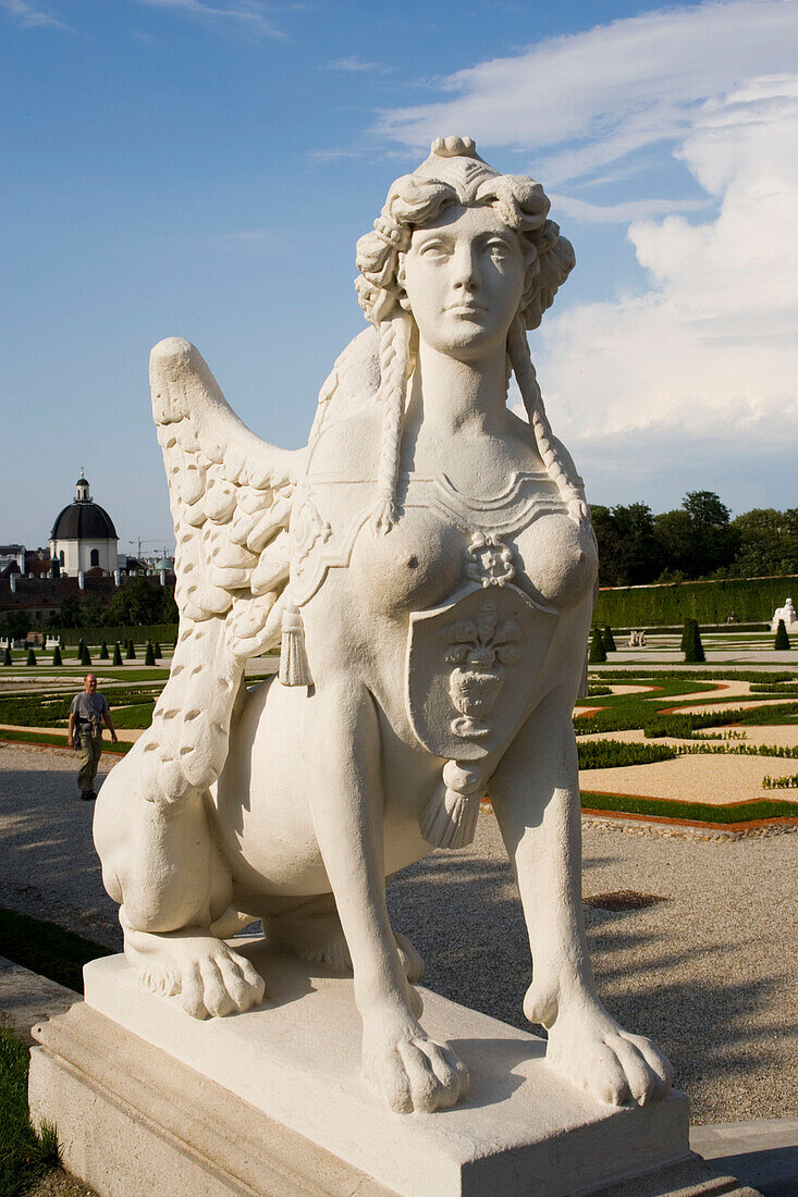 Sphynx statue of Schloss Belvedere, Vienna, Austria