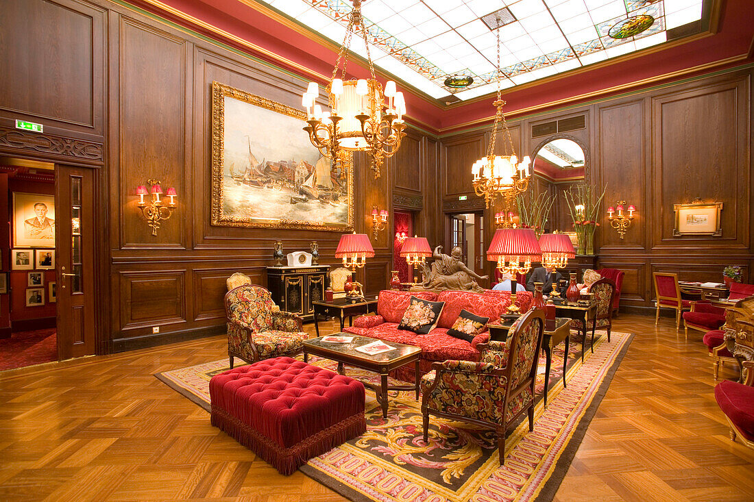 Lobby of Hotel Sacher, Vienna, Austria