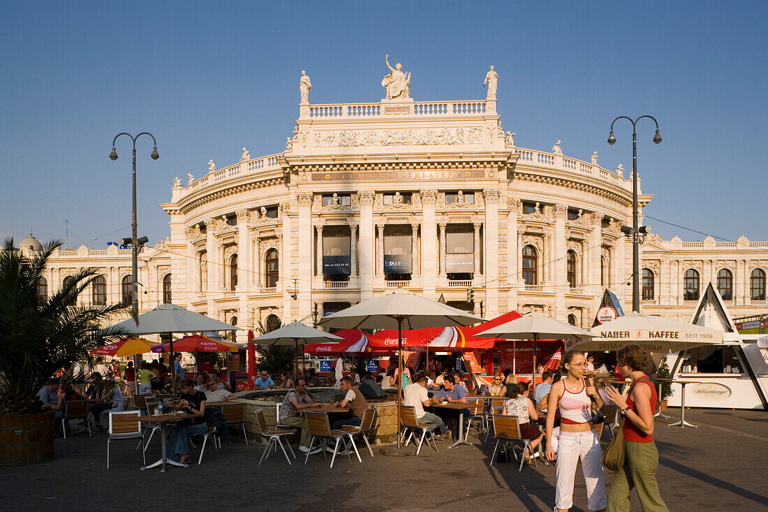 Cafe in front of the Burgtheater during the Musikfilm-Festival Music Film Festival, , Vienna, Austria