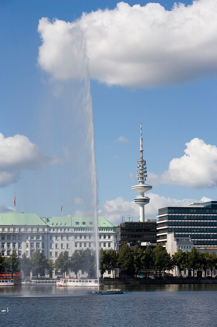 Hotel Vier Jahreszeiten, Neuer Jungfernstieg, Binnnealster, Fernsehtutm, Heinrich Hertz turm, Hotel Vier Jahreszeiten, Neuer Jungfernstieg, Binnnealster, Fernsehtutm, Heinrich Hertz turm