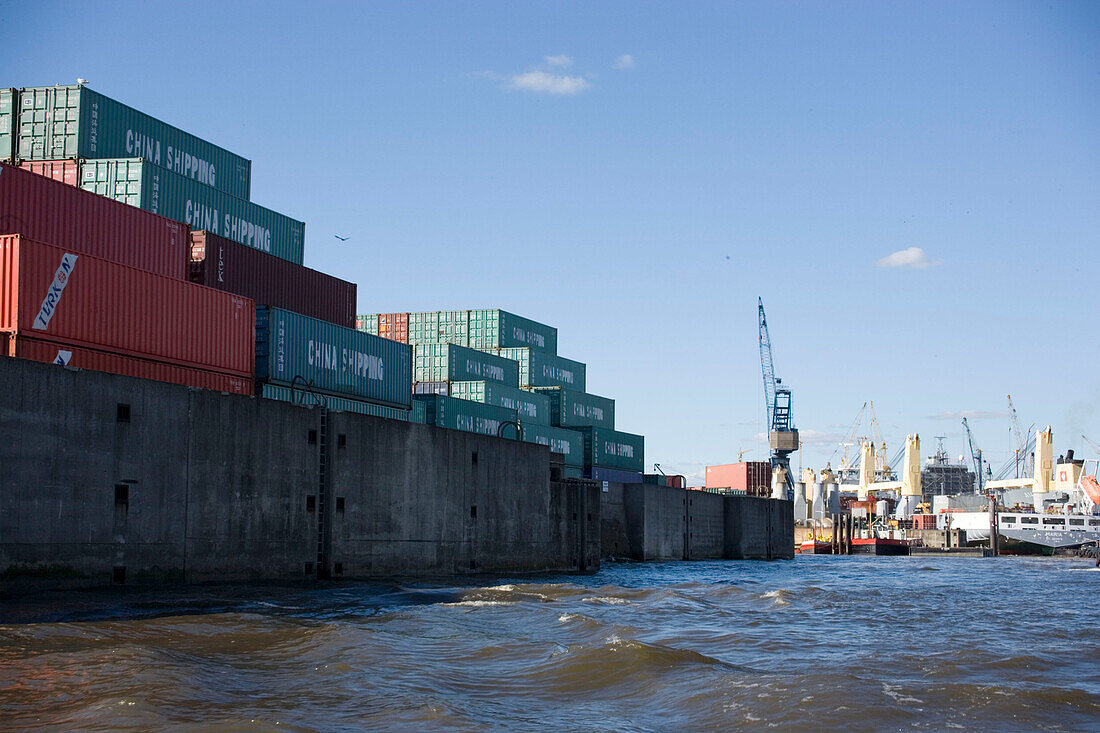 Containerships at quay, Containerships at quay, Hamburg, Germany
