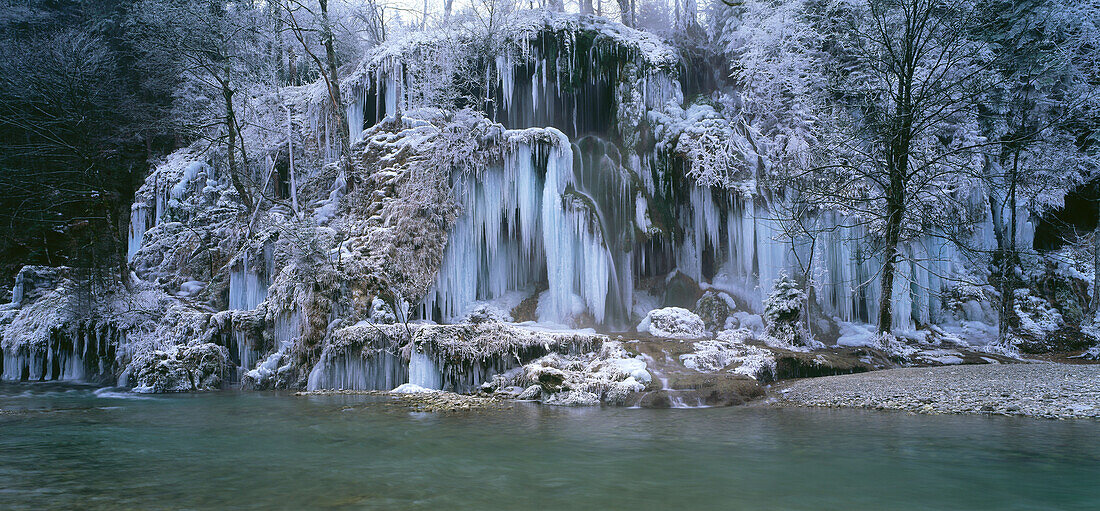 Schleier Falls at Ammer, Bad Kohlgrub, Upper Bavaria, Germany