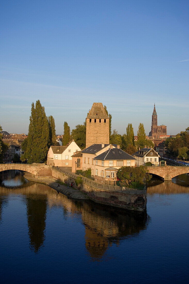 Ponts couverts über den Ill, Straßburg, Elsass, Frankreich