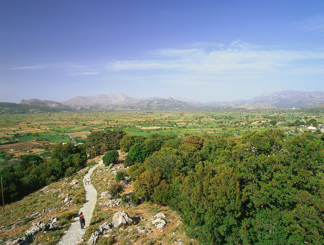 Weg, Wandern bei Psíhro, Lassithi-Hochebene, Kreta, Griechenland
