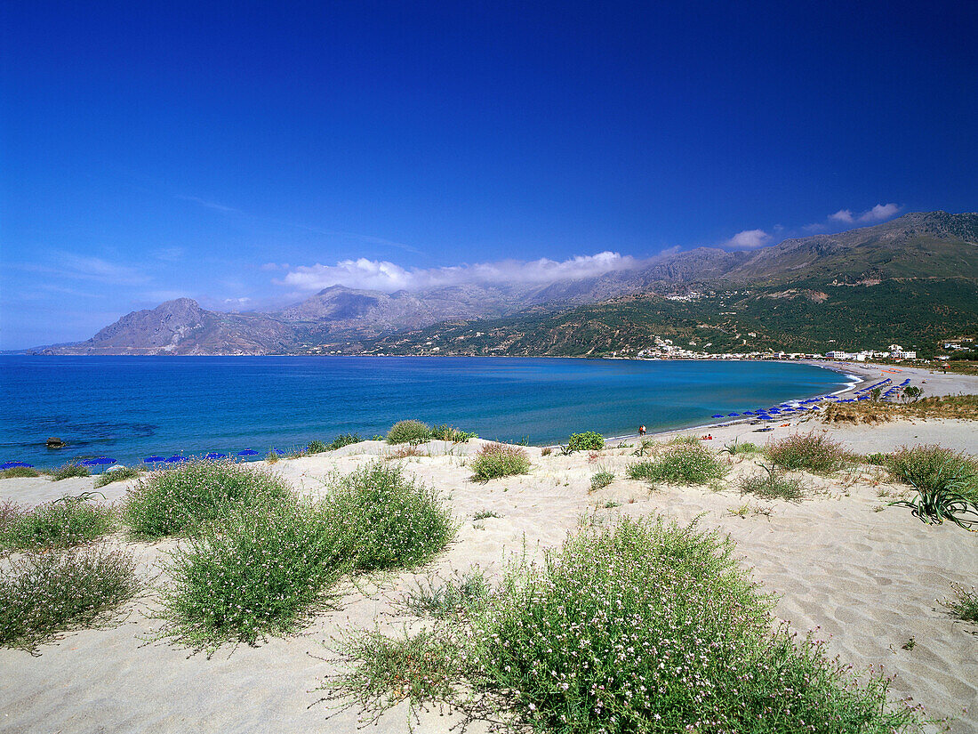 Dunes at the beach, Plakias, Crete, Greece