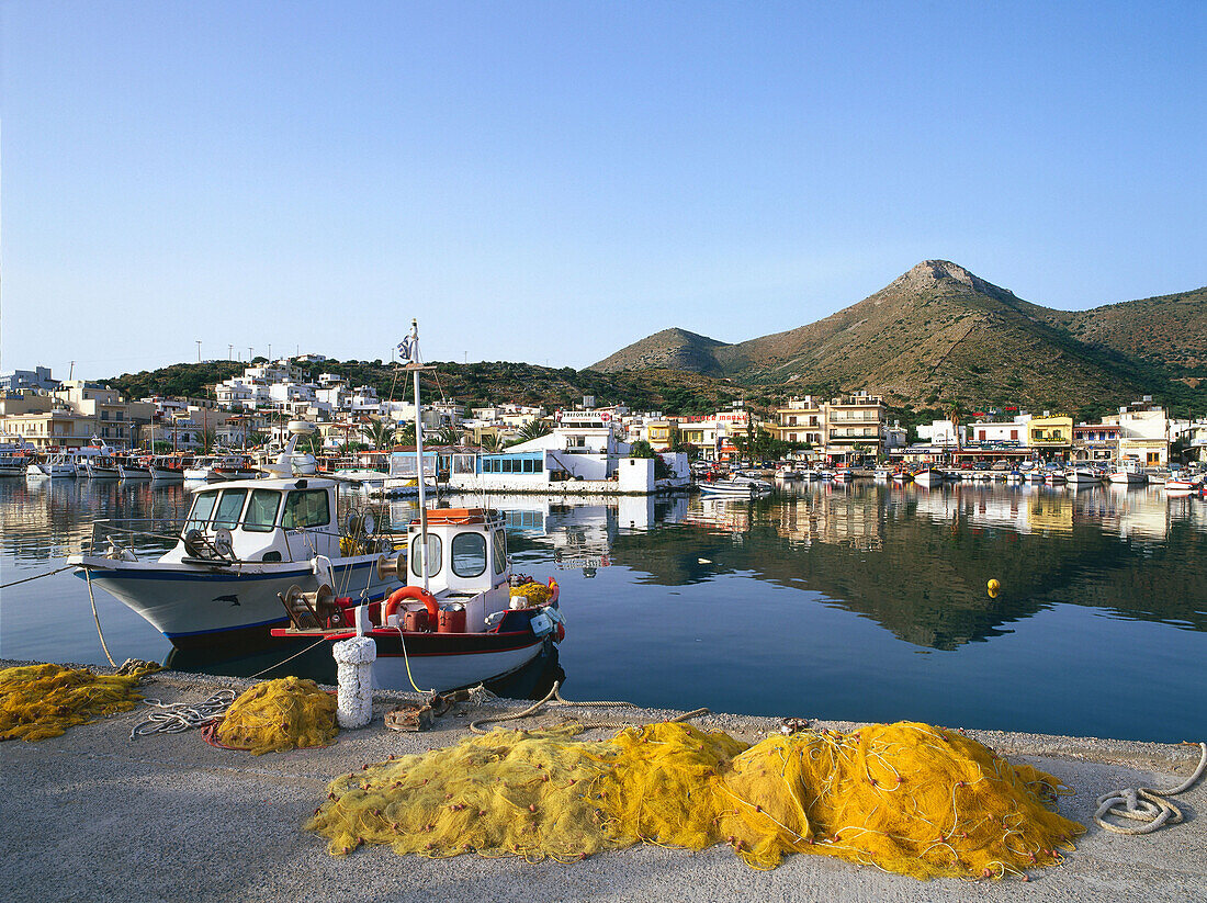 Hafen, Eloúnda bei Ágios Nikolaos, Kreta, Griechenland