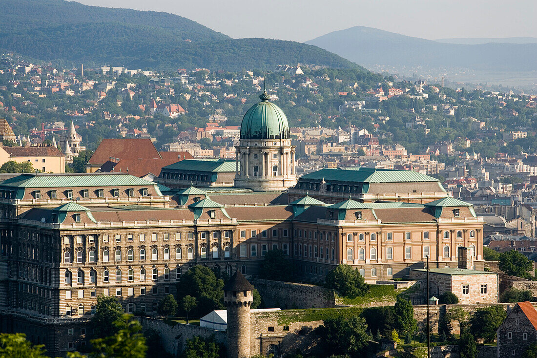 Royal Palace on Castle Hill, View to the Royal Palace on Castle Hill, Buda, Budapest, Hungary