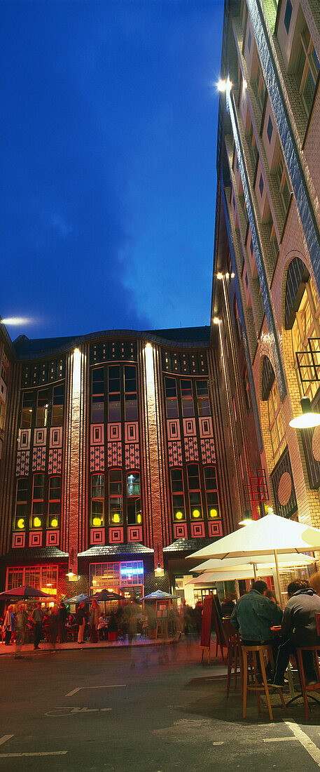 Hackesche Hofe at night, city center, Berlin, Germany