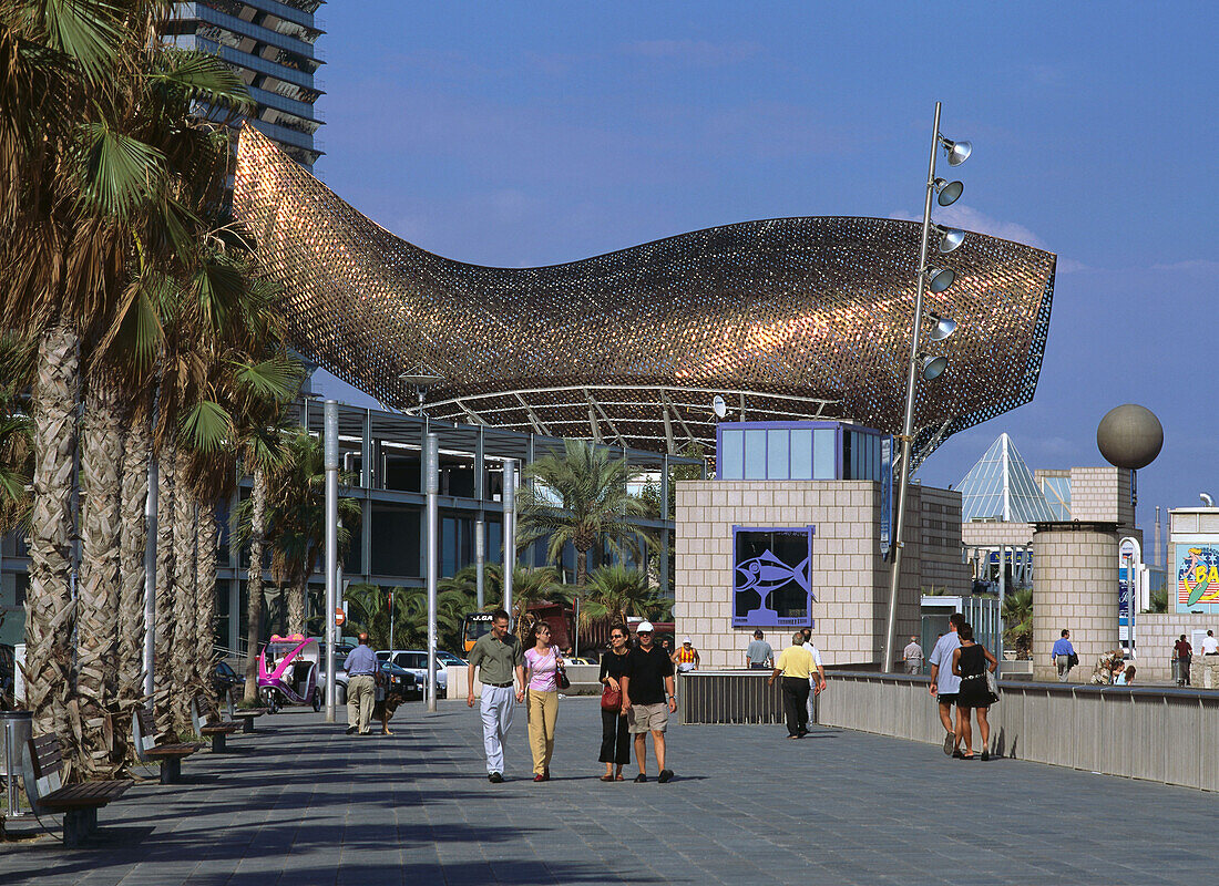 Fish sculpture at Port Olimpic, Barcelona, Spain