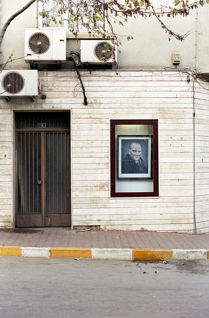 Portrait of Mustafa Kemal Atatürk in display, Prince Island, Istanbul, Turkey