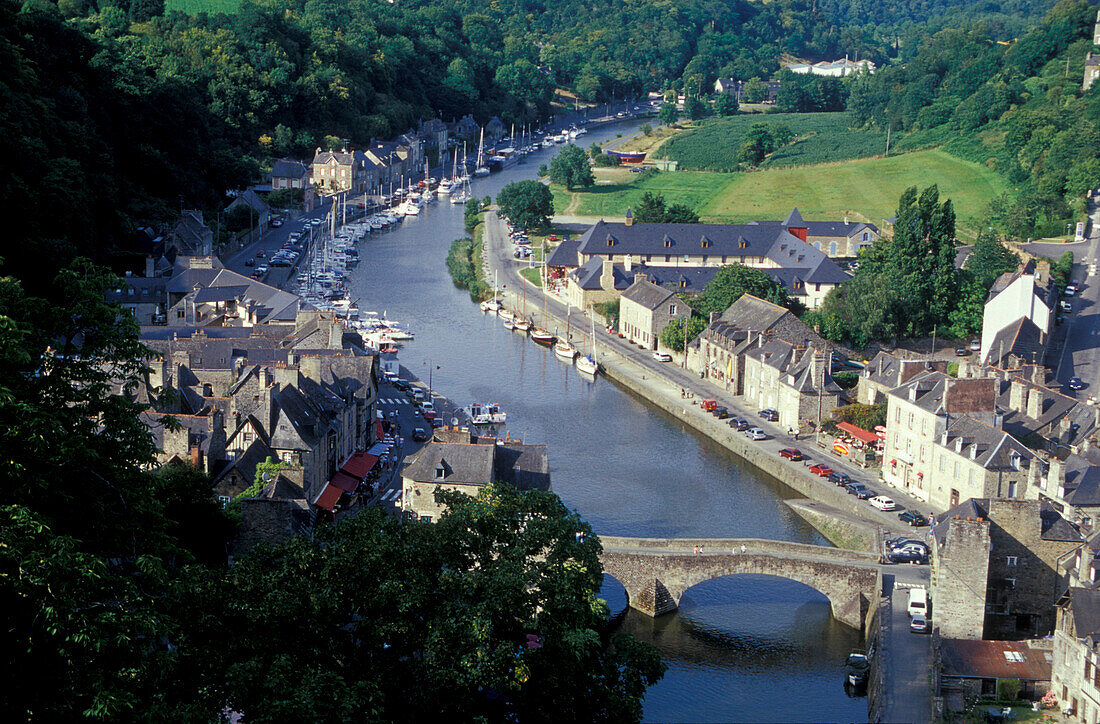 City view, Dinan, Brittany, France, Europe