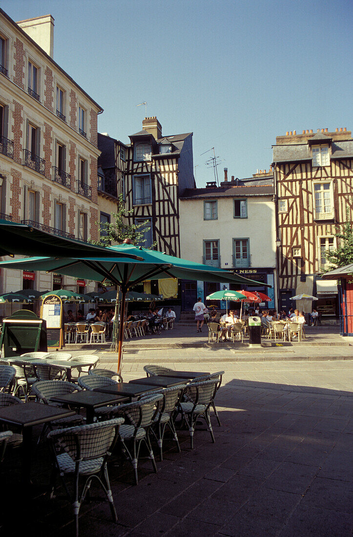 Café, Rennes, Bretagne, Frankreich, Europa