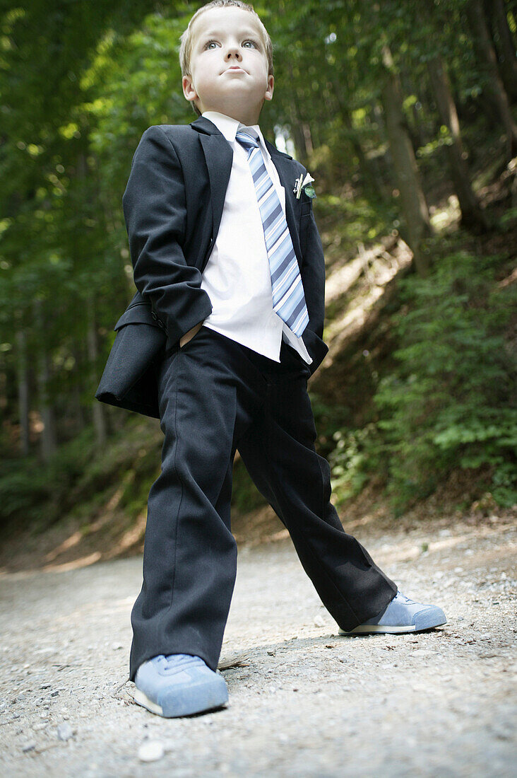 Elegant boy with suit