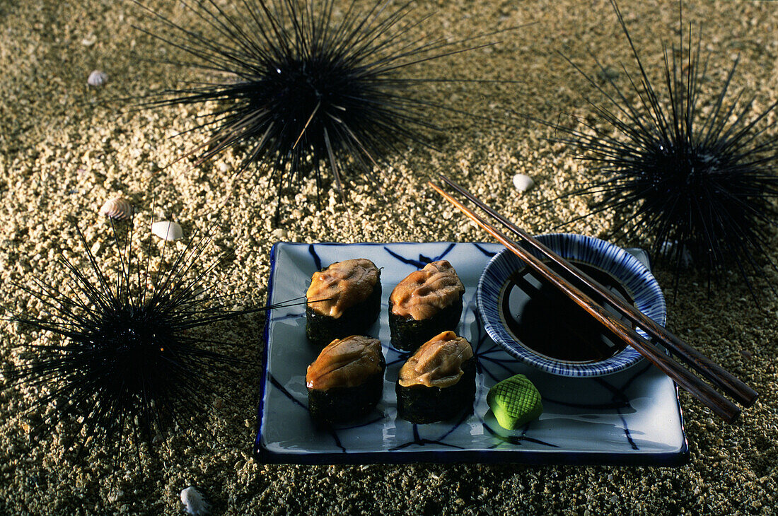 Japanisches Seeigel-Sushi, Japan