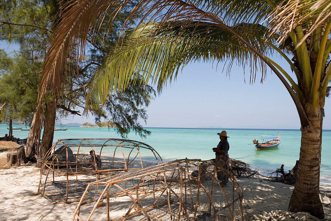 Fish Traps on Ko Lipe Beach, Ko Lipe, Tarutao Marine National Park, Thailand