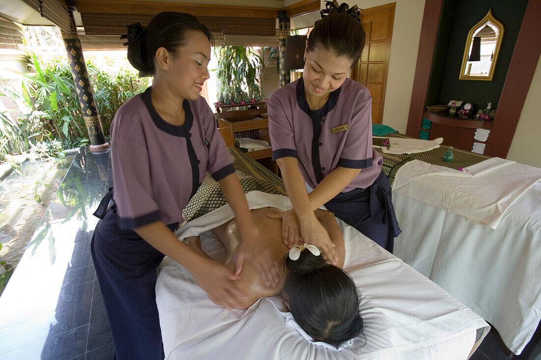 Massage im Banyan Tree Badeort, Phuket, Thailand