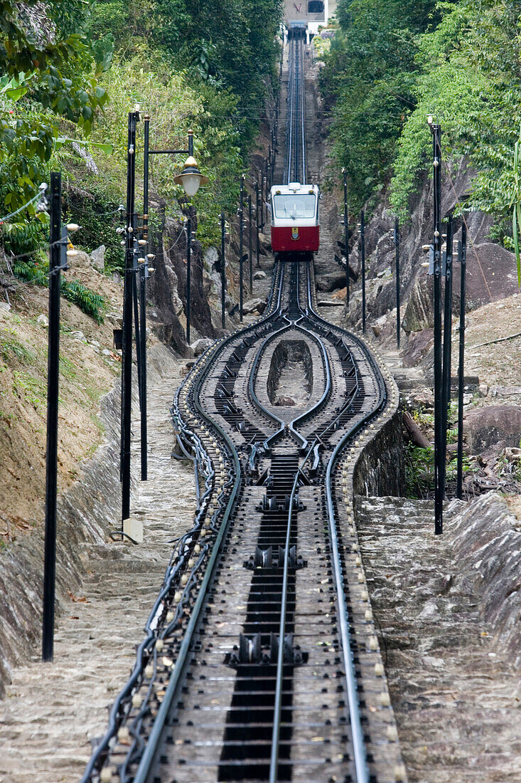 Penang Funicular Railway, Penang Hill, George Town, Penang, Malaysia, Asia