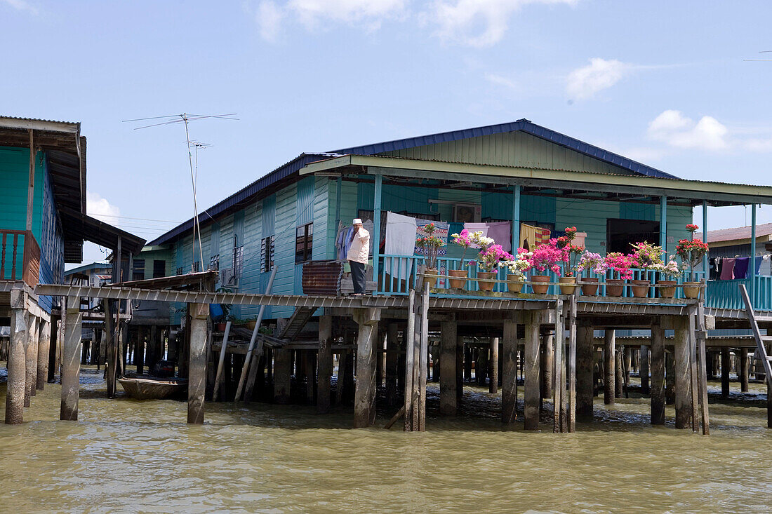 Water Village Stilt Houses, Kampong Ayer Water Village, Bandar Seri Begawan, Brunei Darussalam, Asia