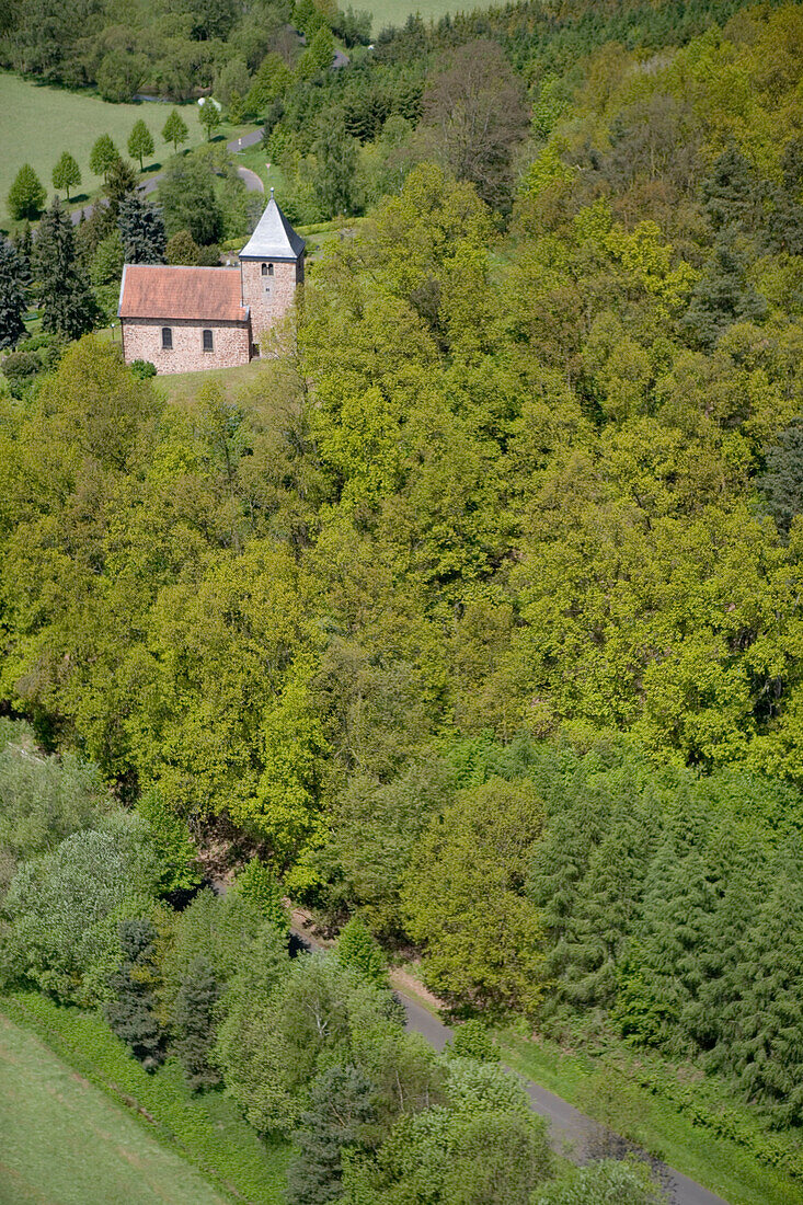 Aerial Photo of Markuskapelle, Burghaun, Rothenkirchen, Hesse, Germany