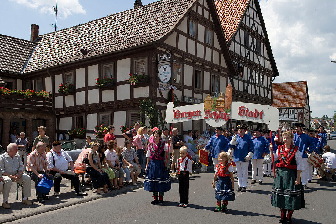 Traditional Folklore at Schlitz International Festival, Schlitz, Vogelsberg, Rhoen, Hesse, Germany