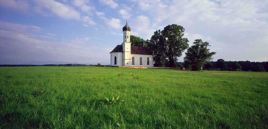 Church of Eiting in meadow, Upper Bavaria